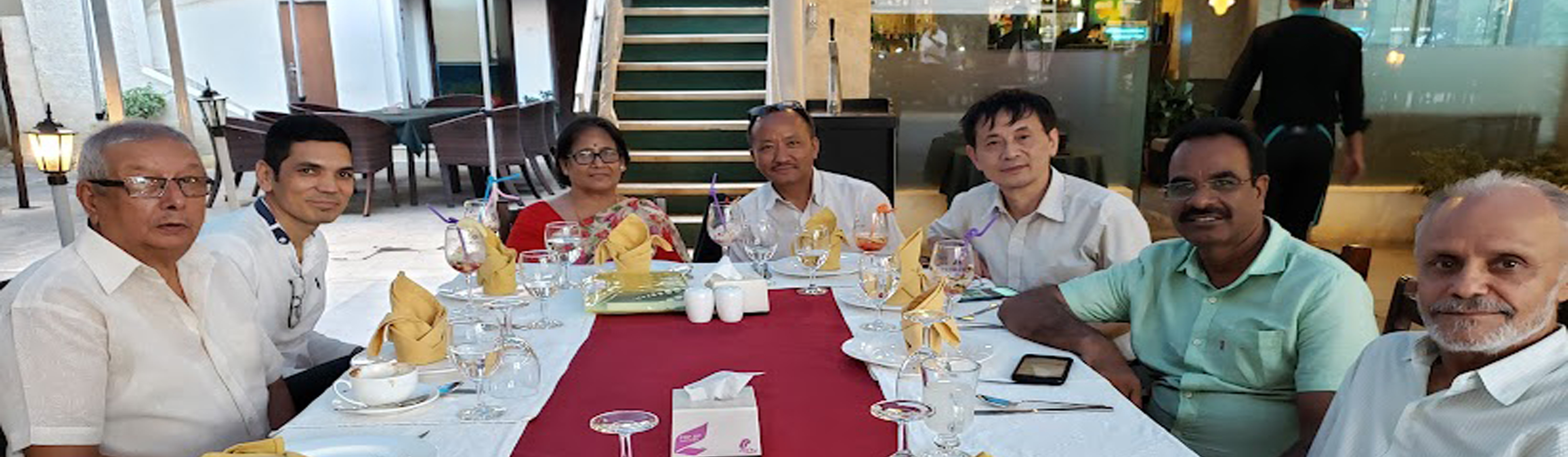 ORSN members and international guests at a conference dinner